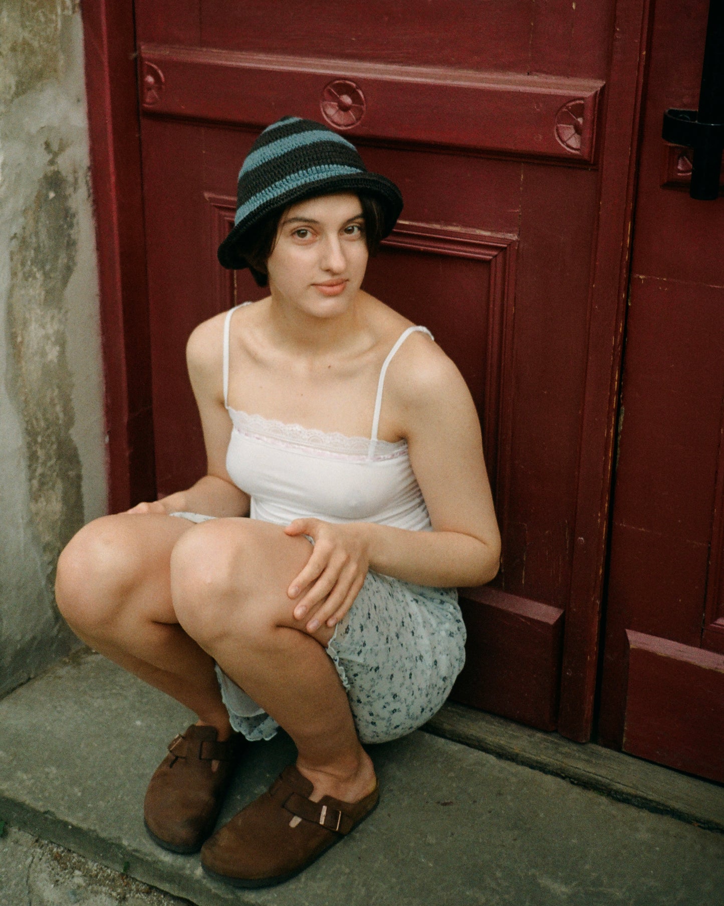 Cornflower Crochet Bucket Hat