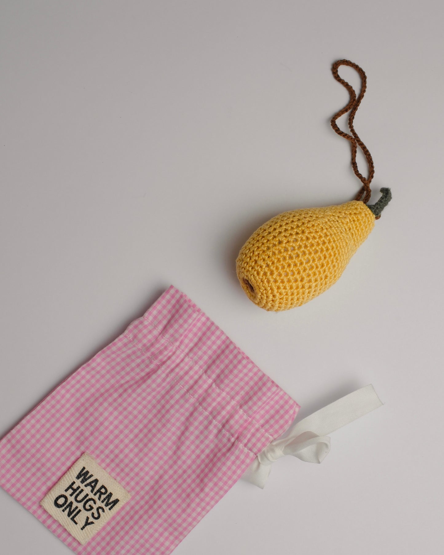 Pear crochet charm