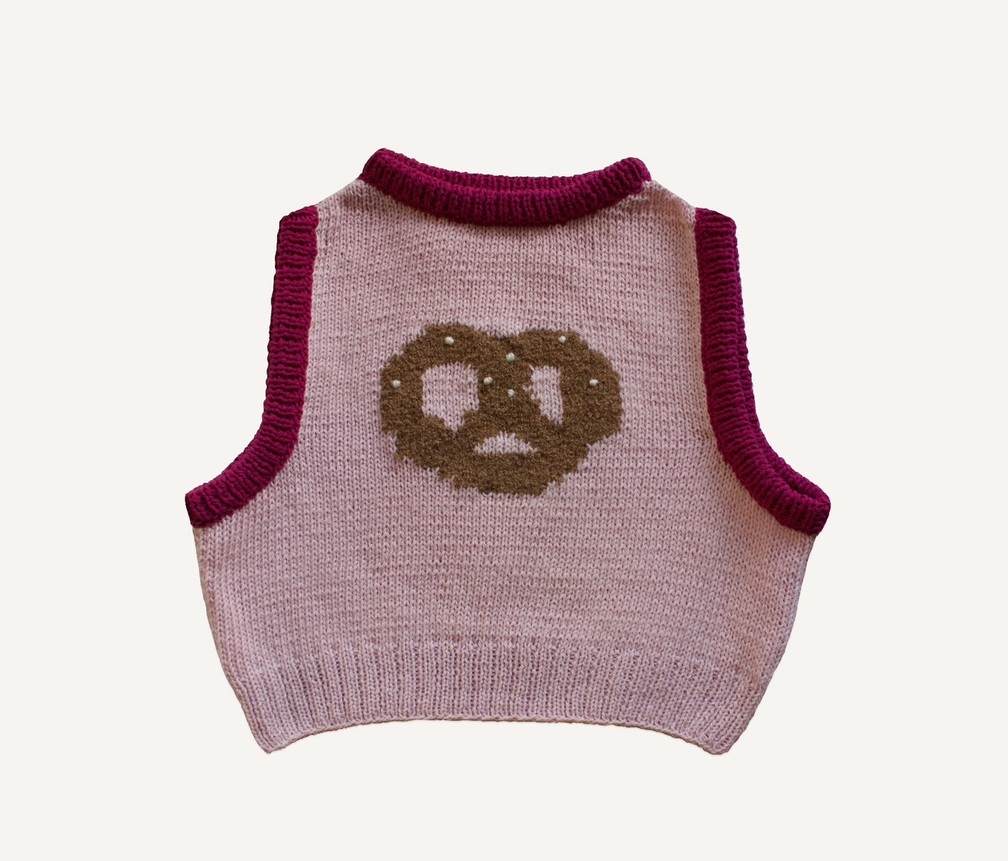 Handmade Vest “Prezel” in Pink