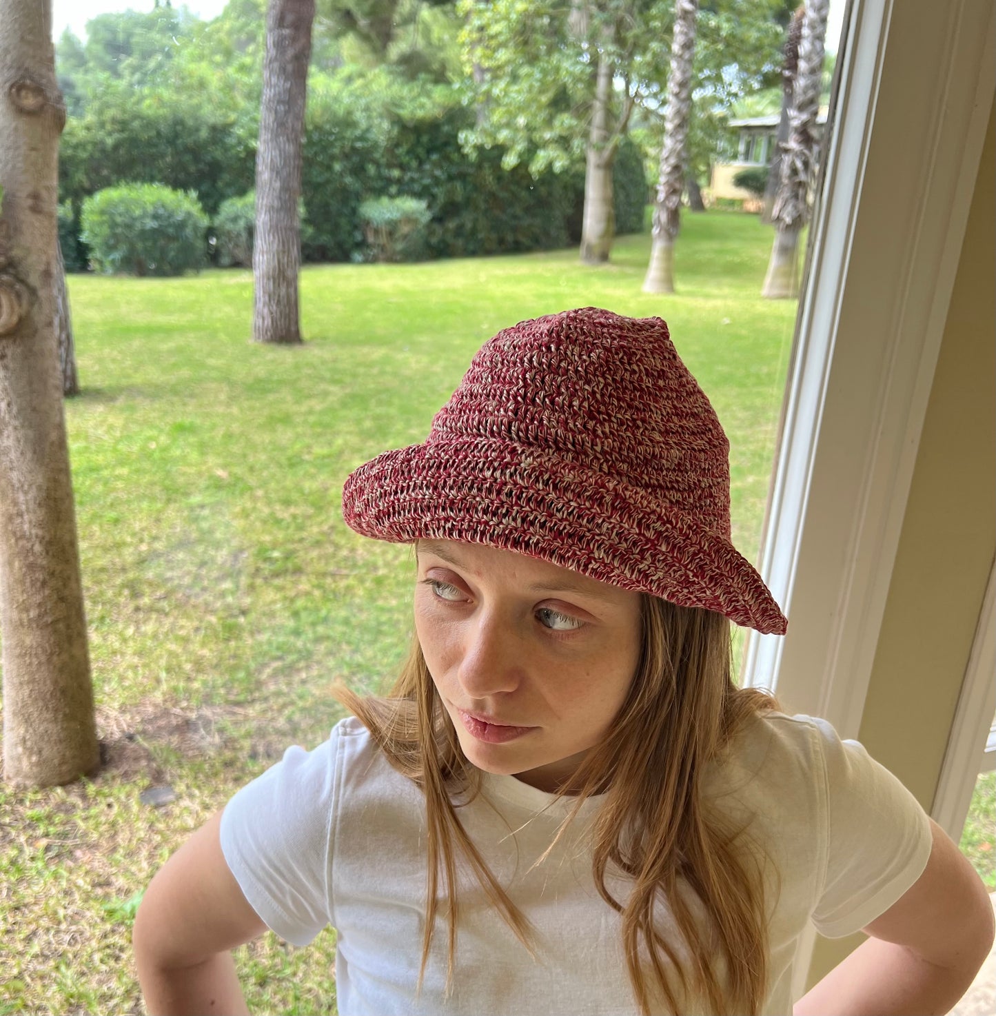 Melange Crochet Bucket Hat