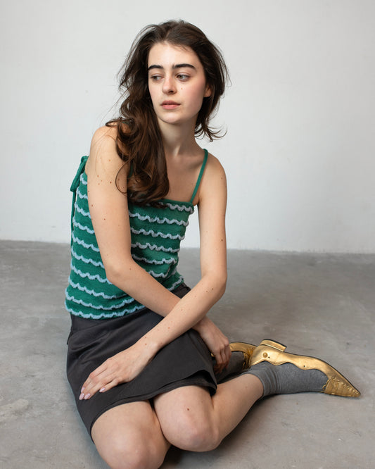 Wavy Green Top
