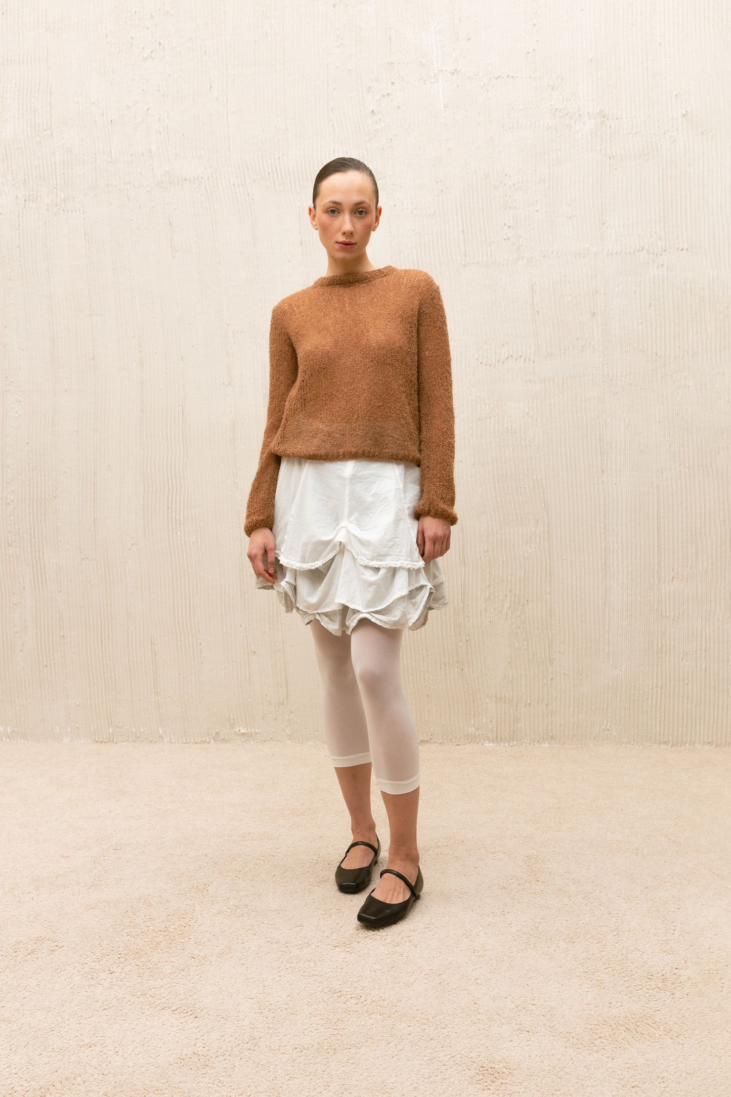Teddy Hand-knitted sweater in brown