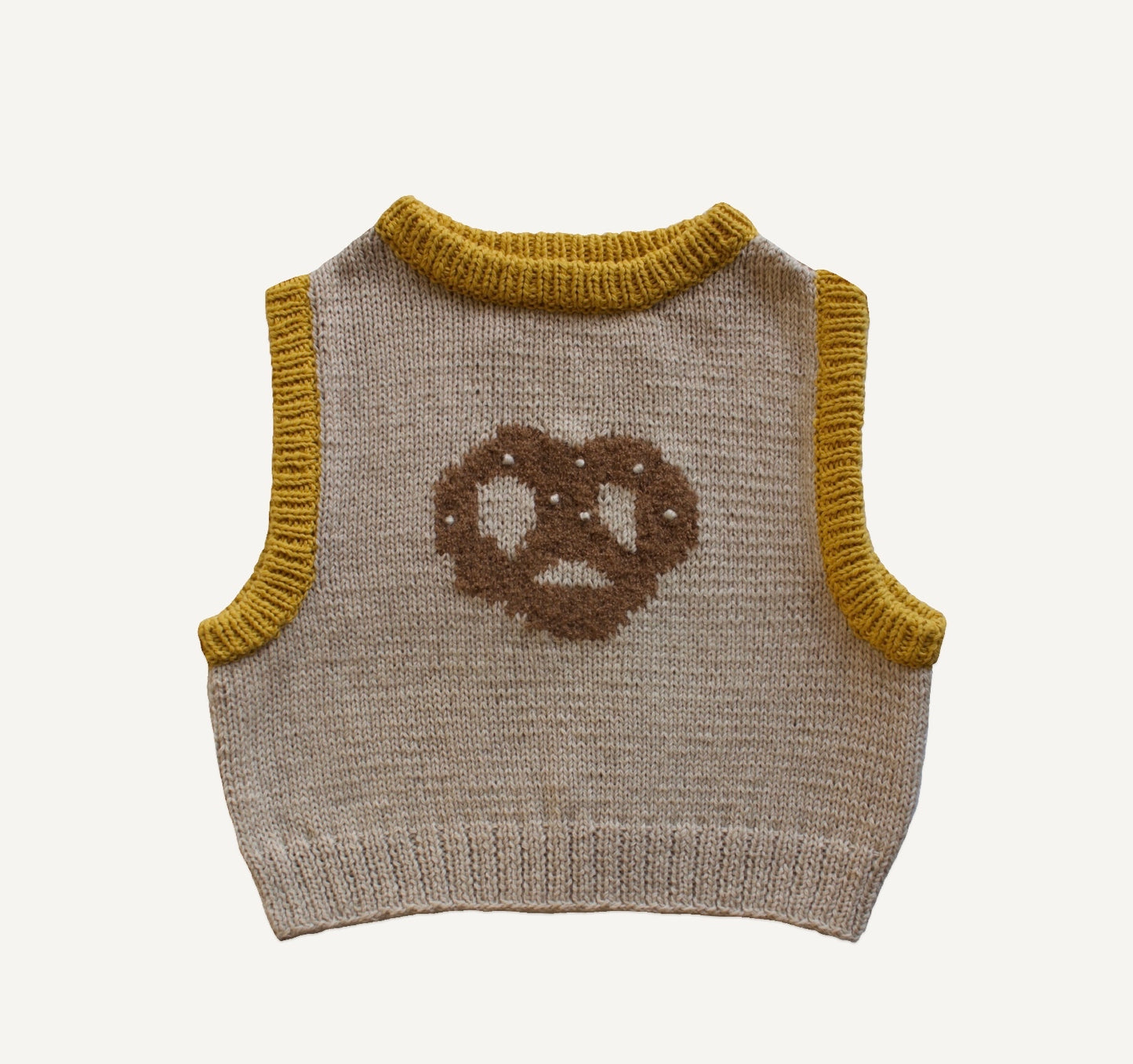 Handmade Vest “Prezel” in Yellow