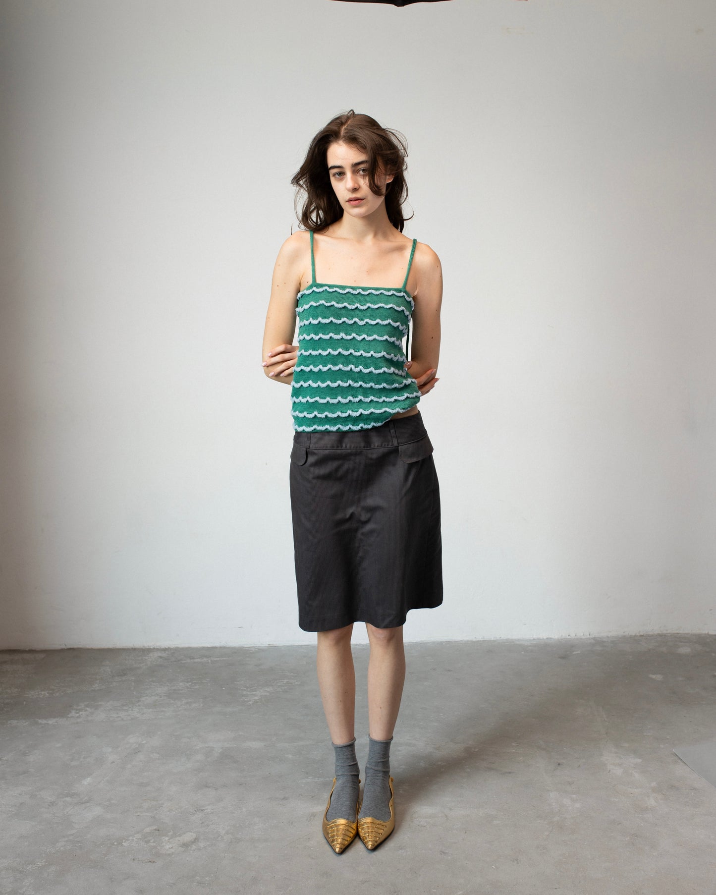 Wavy Green Top