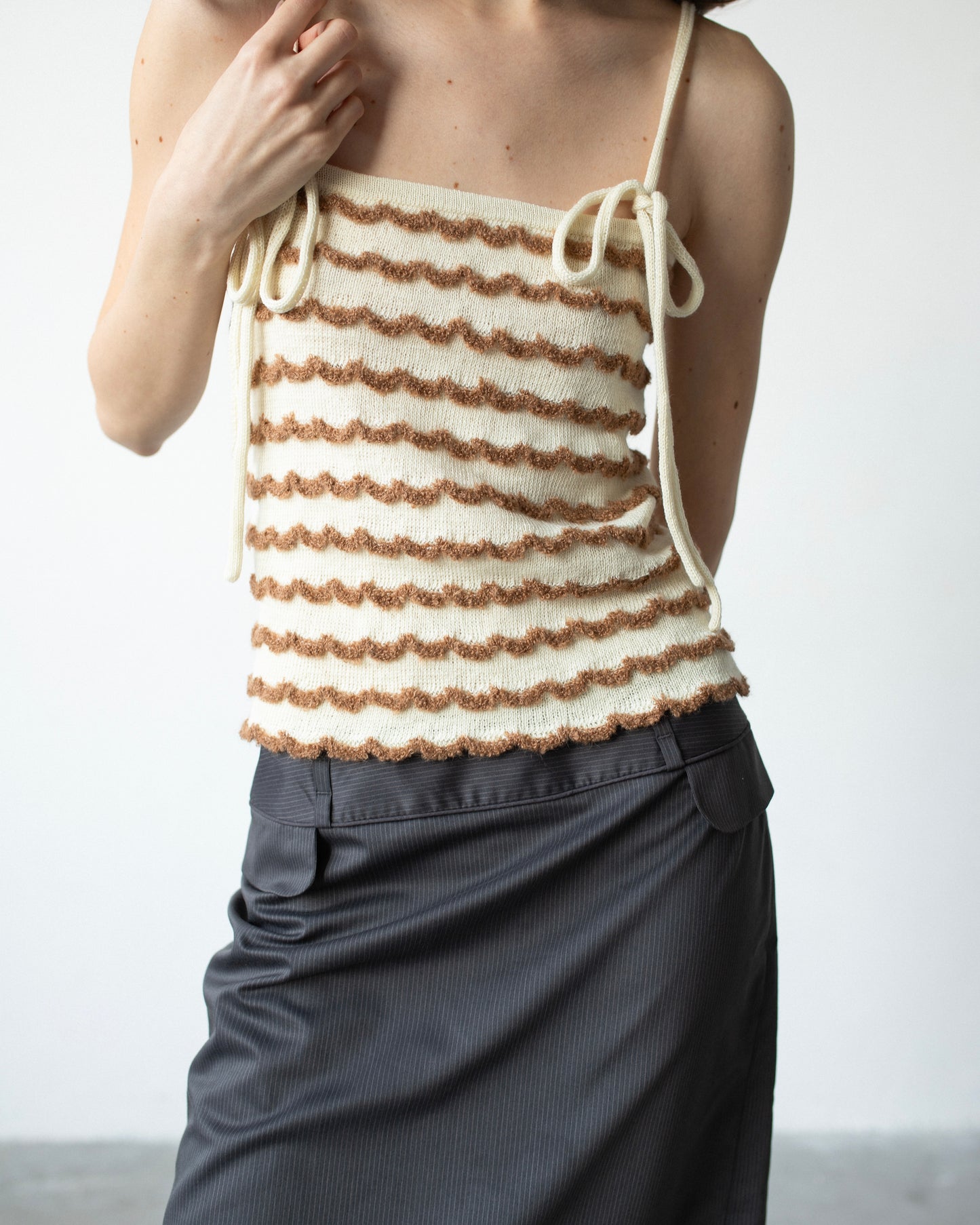 Wavy Cream Top