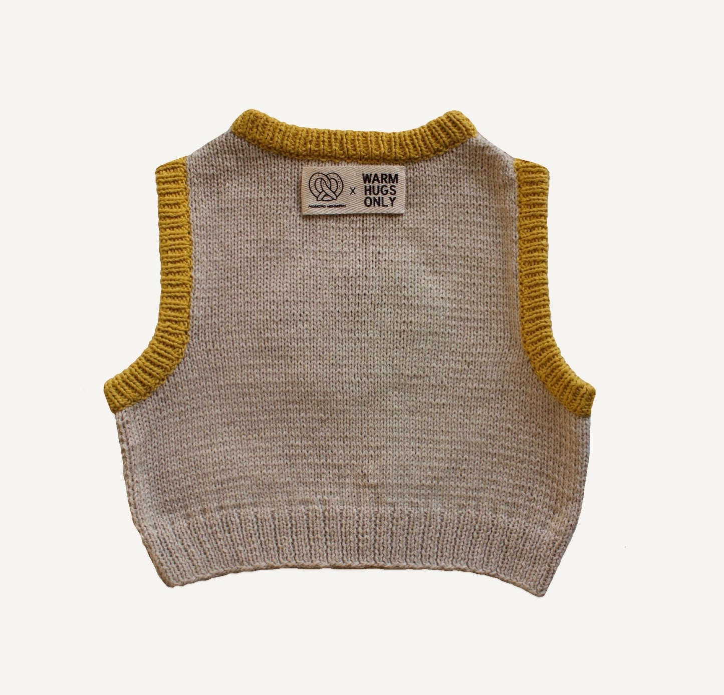 Handmade Vest “Prezel” in Yellow
