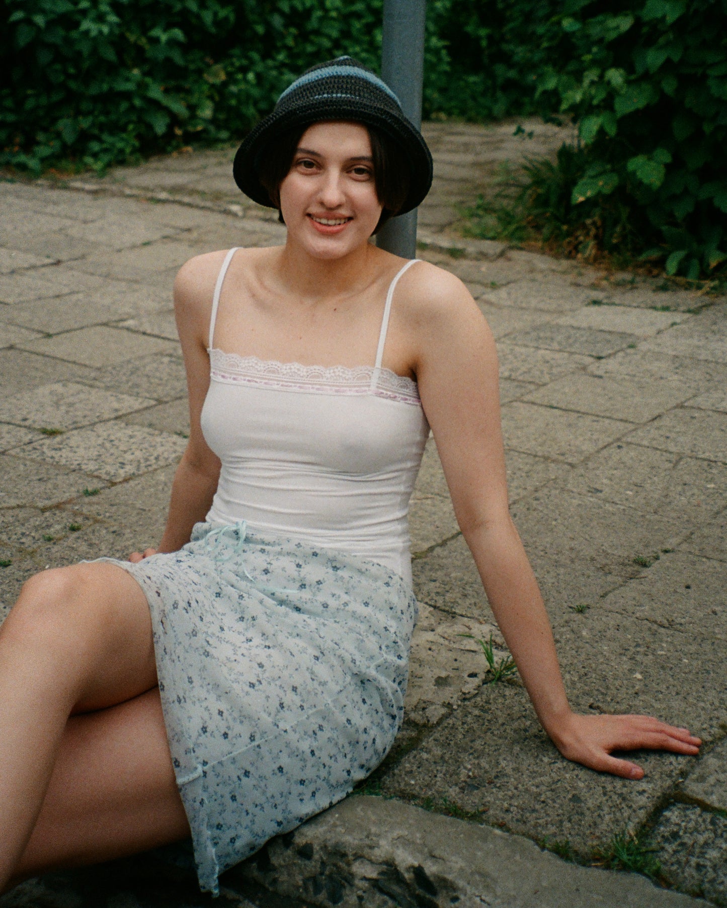 Cornflower Crochet Bucket Hat