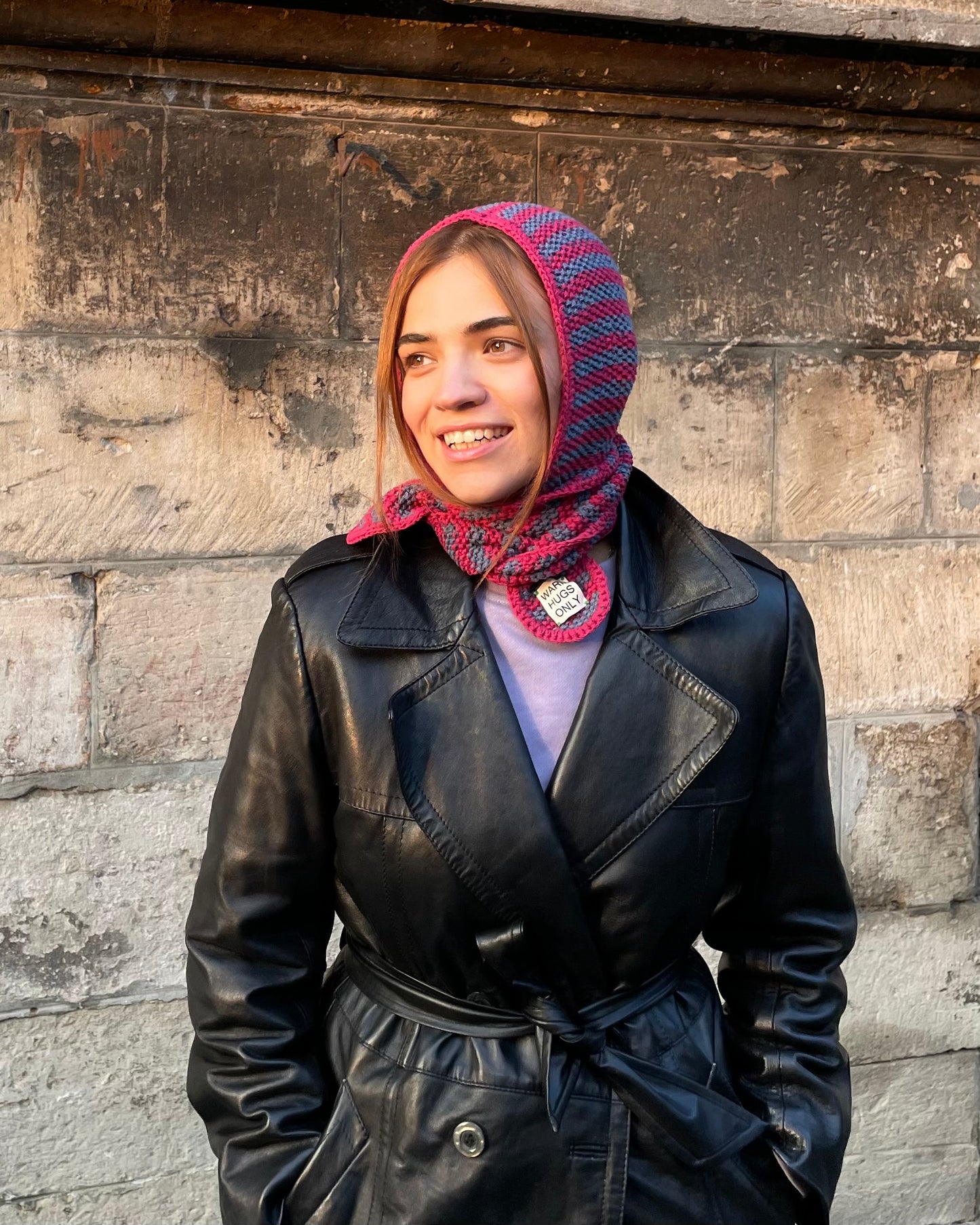 Balaclava scarf “Adriana” Pink & Blue