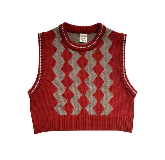 Raspberry Vest Terracotta & Wallnut