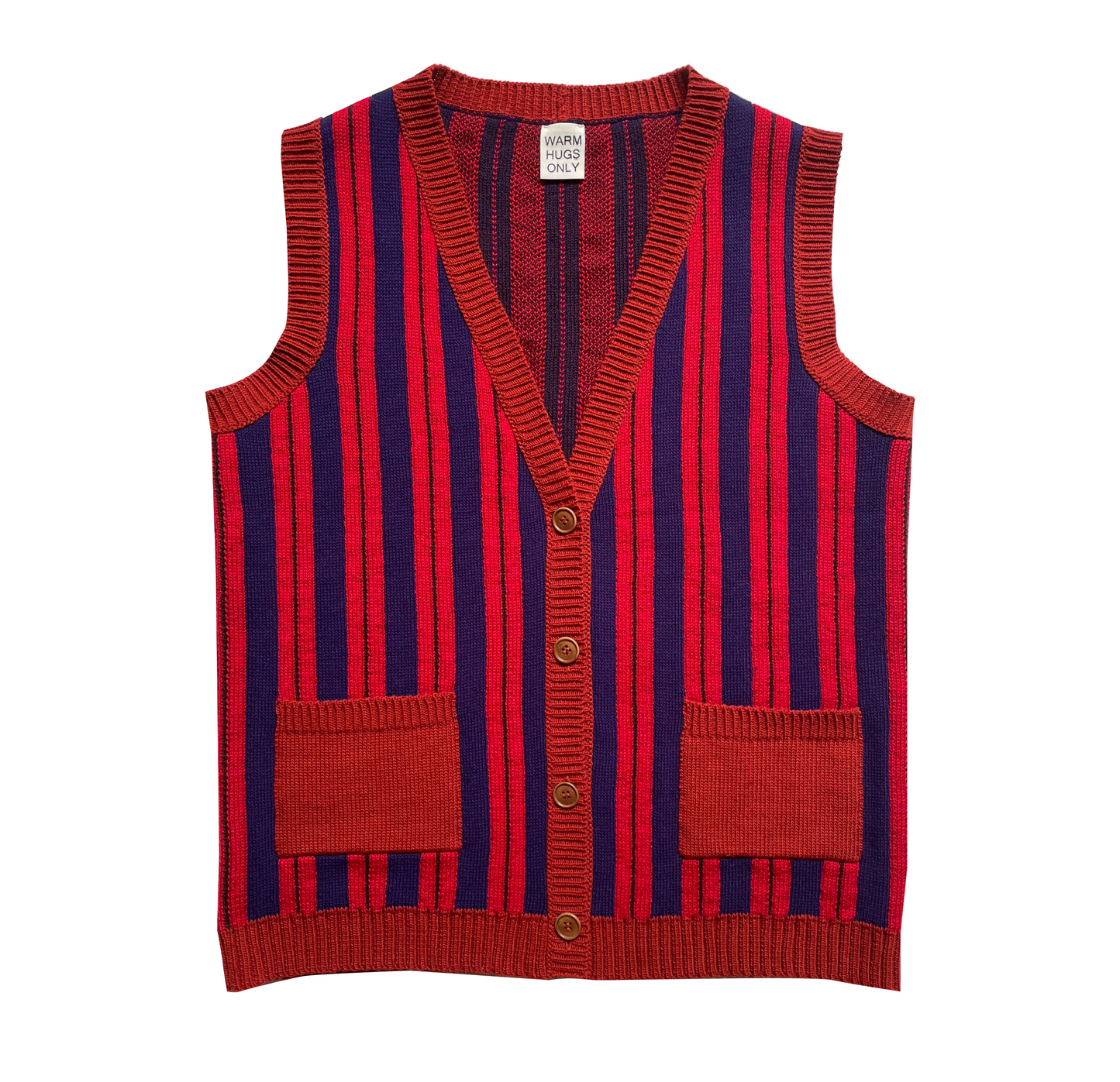 Striped Button-front Vest