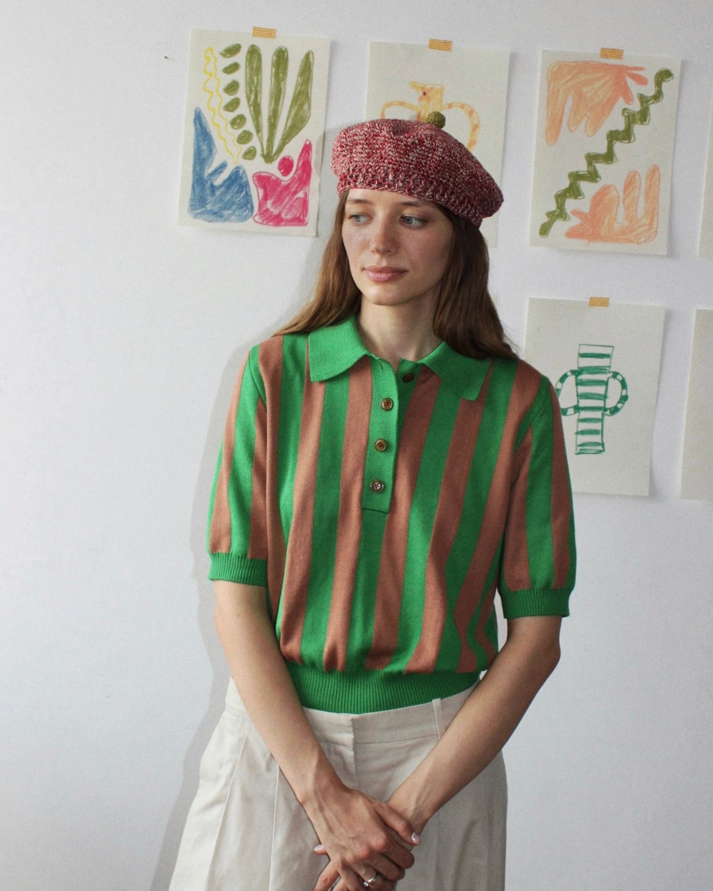 Beret Green Pea