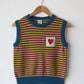 Striped vest with Heart Embroidery <3