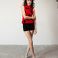 Polka Dot Knitted top in Red