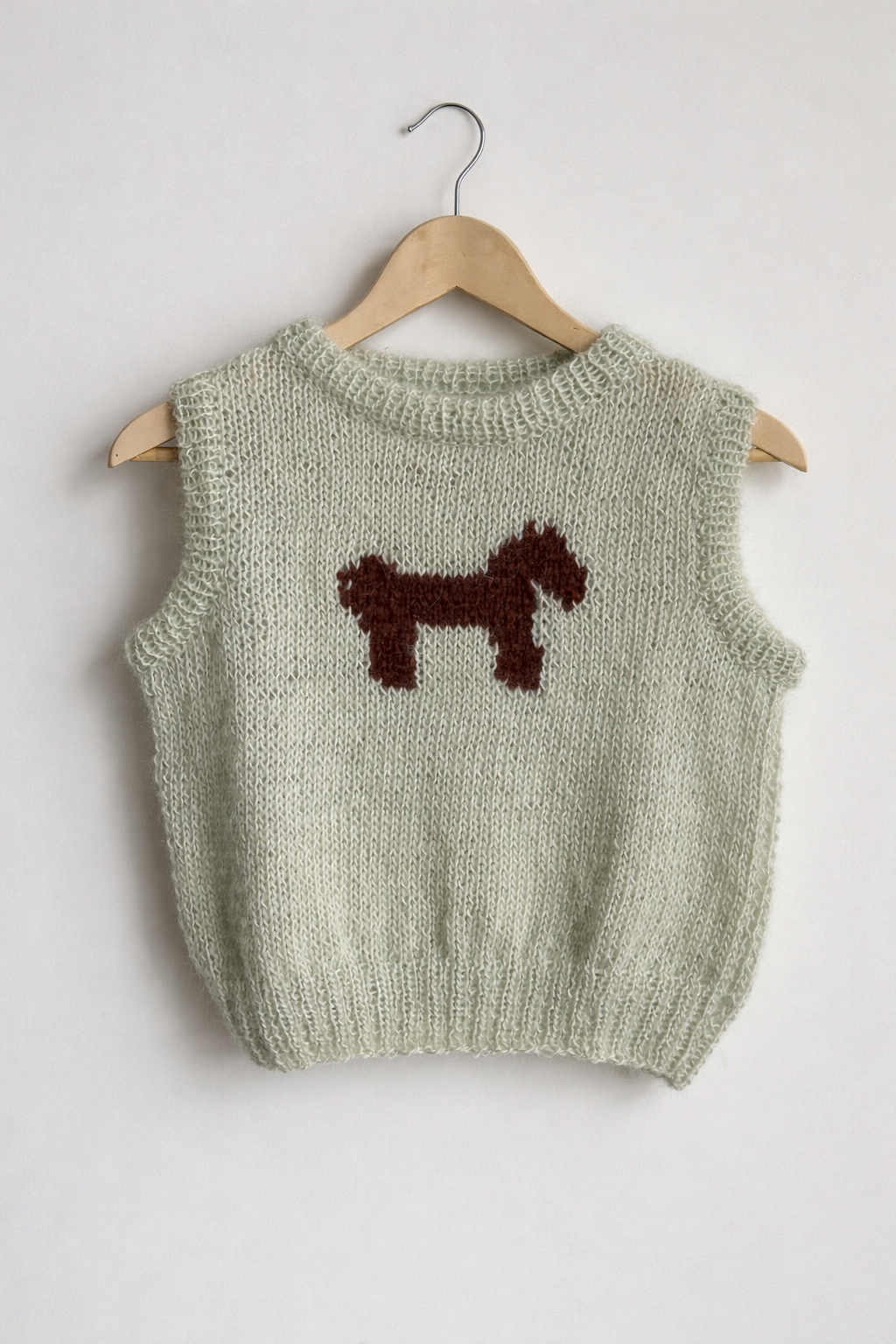 Hand made Mohair Vest “Horse”