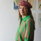 Striped polo green and brown