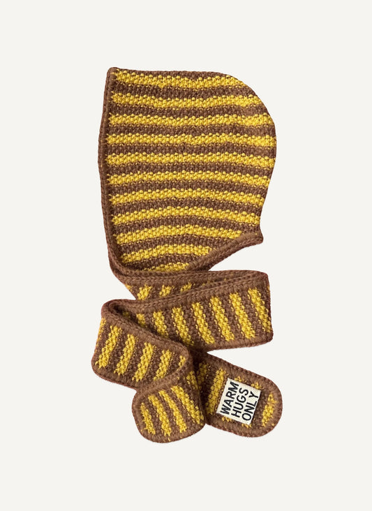 Balaclava scarf Yellow & Brown