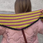Hand-crocheted striped Headscarf