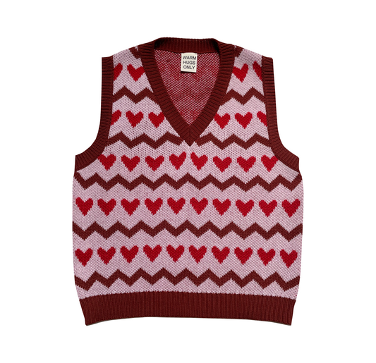 Sweetheart knitted Vest Terracotta