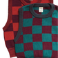 Checkmate Vest Burgundy & Orange