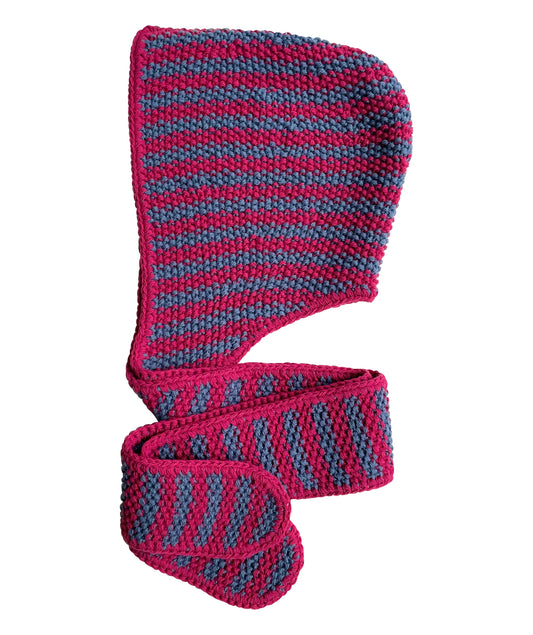 Balaclava scarf “Adriana” Pink & Blue