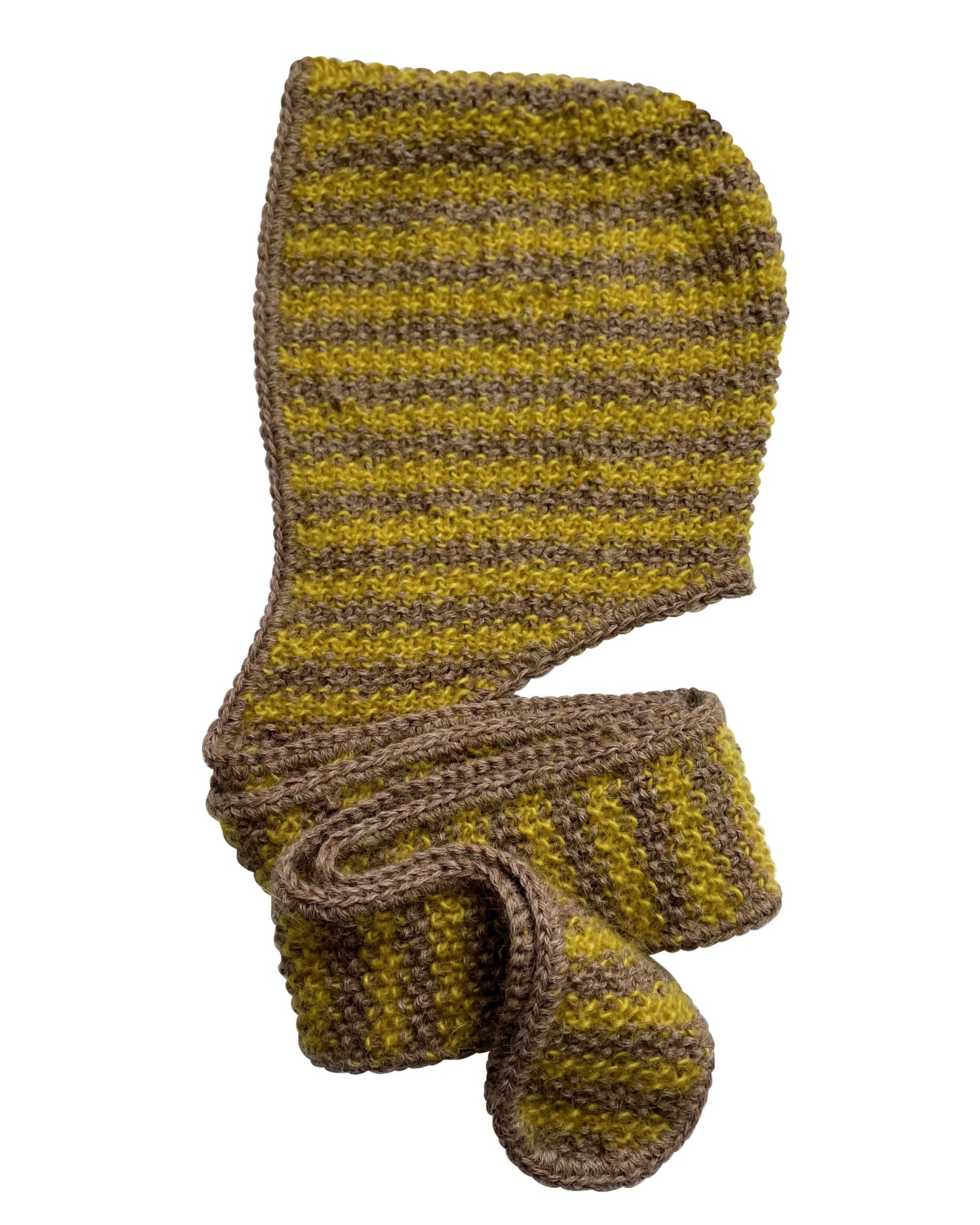 Balaclava scarf Yellow & Walnut