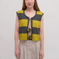Striped yellow Vest with pompons