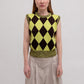 Green and Brown Chessboard Vest